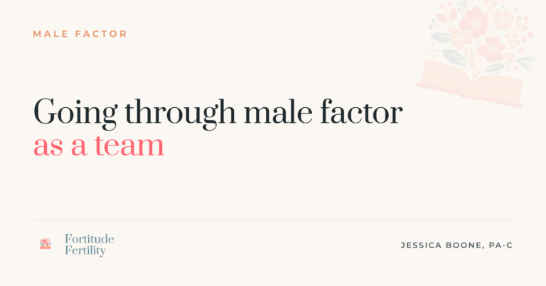 Male factor infertility: going through it as a team