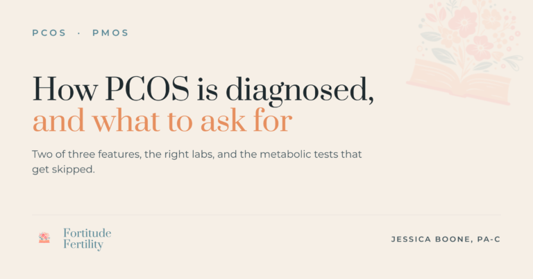 how is PCOS diagnosed: Jessica Boone, PA-C, Fortitude Fertility