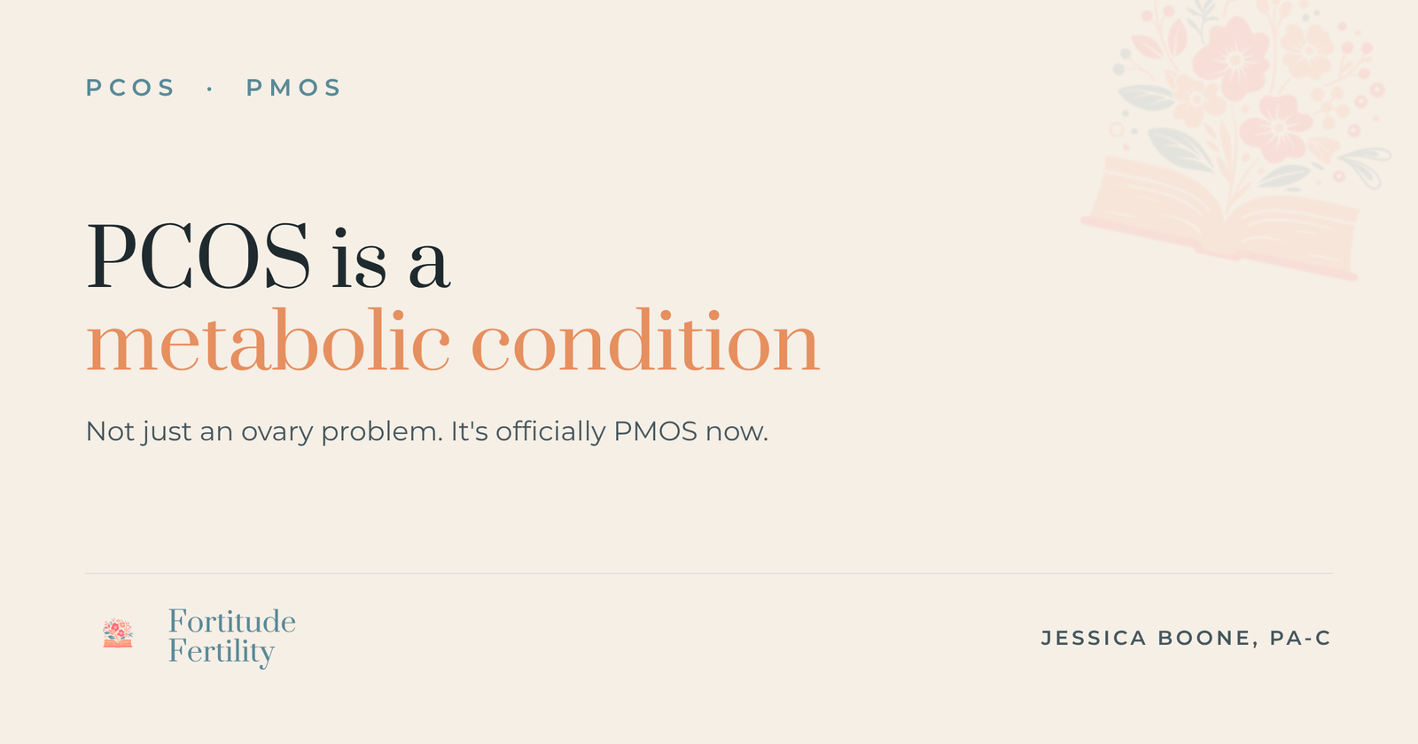 what is PCOS: Jessica Boone, PA-C, Fortitude Fertility